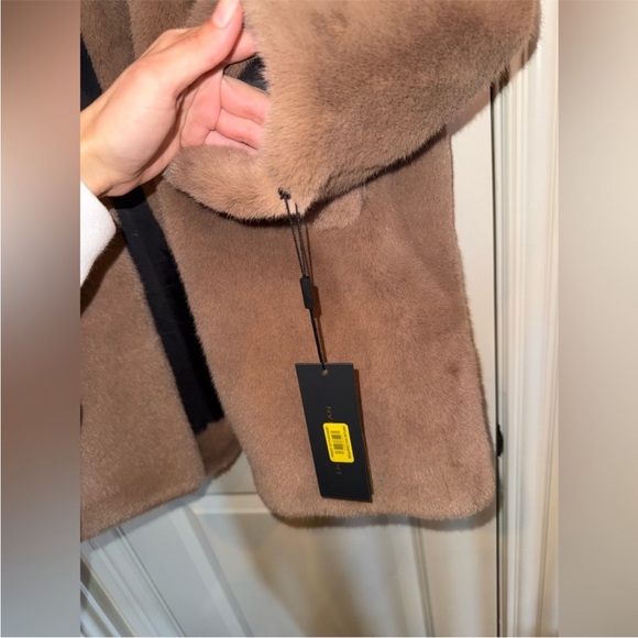 NWT Brown Faux Fur Coat Donna karen size XL - Picture 9 of 11